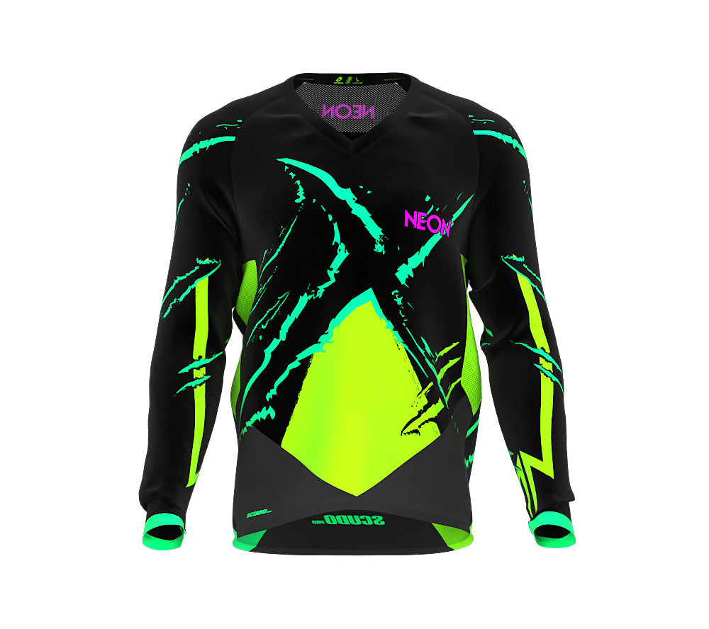 Neon Scudopro Cycling MTB BMX Jersey Long Sleeve for Men and WomanNeon Scudopro Cycling MTB BMX Jersey Long Sleeve for Men and Woman