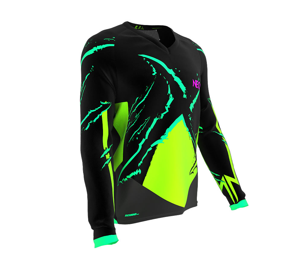 Neon Scudopro Cycling MTB BMX Jersey Long Sleeve for Men and Woman