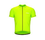 Chroma Contrast |  Short Sleeve Cycling Jersey Neon Green - Black zip - Blue seam | Men and Women