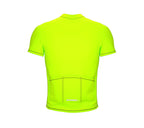 Chroma Contrast |  Short Sleeve Cycling Jersey Neon Green - Black zip - Blue seam | Men and Women