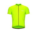 Chroma Contrast |  Short Sleeve Cycling Jersey Neon Green - Black zip - Orange seam | Men and Women