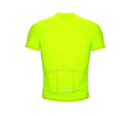 Chroma Contrast |  Short Sleeve Cycling Jersey Neon Green - Black zip - Orange seam | Men and Women