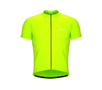Chroma Contrast |  Short Sleeve Cycling Jersey Neon Green - Black zip - Yellow seam | Men and Women