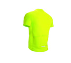 Chroma Contrast |  Short Sleeve Cycling Jersey Neon Green - Black zip - Yellow seam | Men and Women