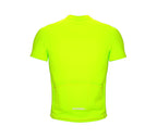 Chroma Contrast |  Short Sleeve Cycling Jersey Neon Green - Black zip - Yellow seam | Men and Women