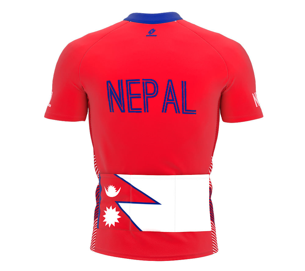 Nepal Full Zipper Bike Short Sleeve Cycling Jersey for Men And Women