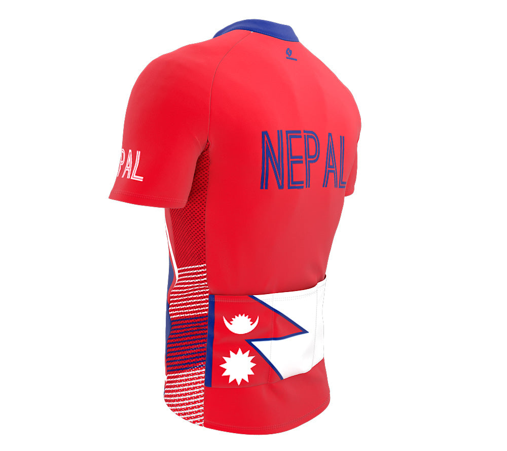 Nepal Full Zipper Bike Short Sleeve Cycling Jersey for Men And Women