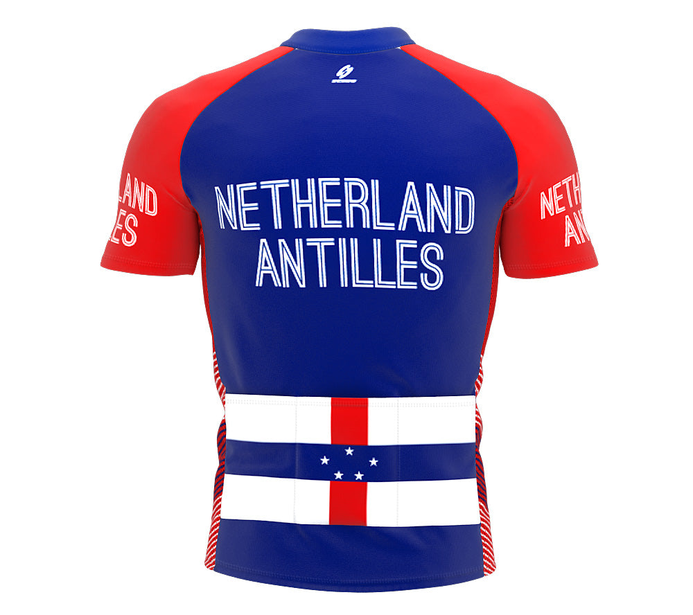 Netherland Antilles  Full Zipper Bike Short Sleeve Cycling Jersey