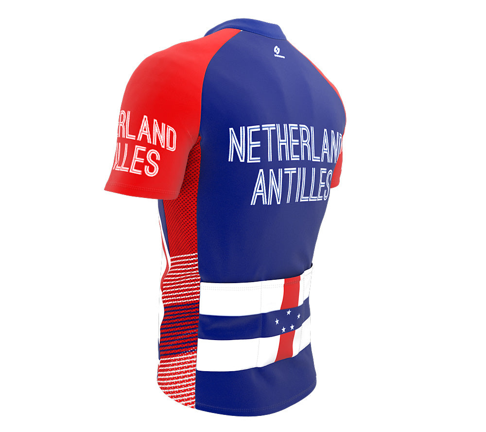 Netherland Antilles  Full Zipper Bike Short Sleeve Cycling Jersey