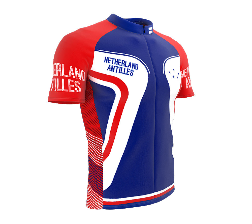 Netherland Antilles  Full Zipper Bike Short Sleeve Cycling Jersey