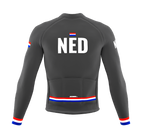 ScudoPro Pro Thermal Long Sleeve Cycling Jersey Country CODE Netherlands Gray | Men and Women