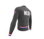 ScudoPro Pro Thermal Long Sleeve Cycling Jersey Country CODE Netherlands Gray | Men and Women