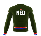 ScudoPro Pro Thermal Long Sleeve Cycling Jersey Country CODE Netherlands Green | Men and Women