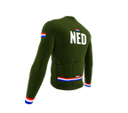 ScudoPro Pro Thermal Long Sleeve Cycling Jersey Country CODE Netherlands Green | Men and Women