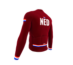 ScudoPro Pro Thermal Long Sleeve Cycling Jersey Country CODE Netherlands Vine | Men and Women