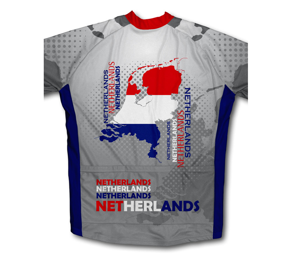 Netherlands Short Sleeve Cycling Jersey for Men and Women