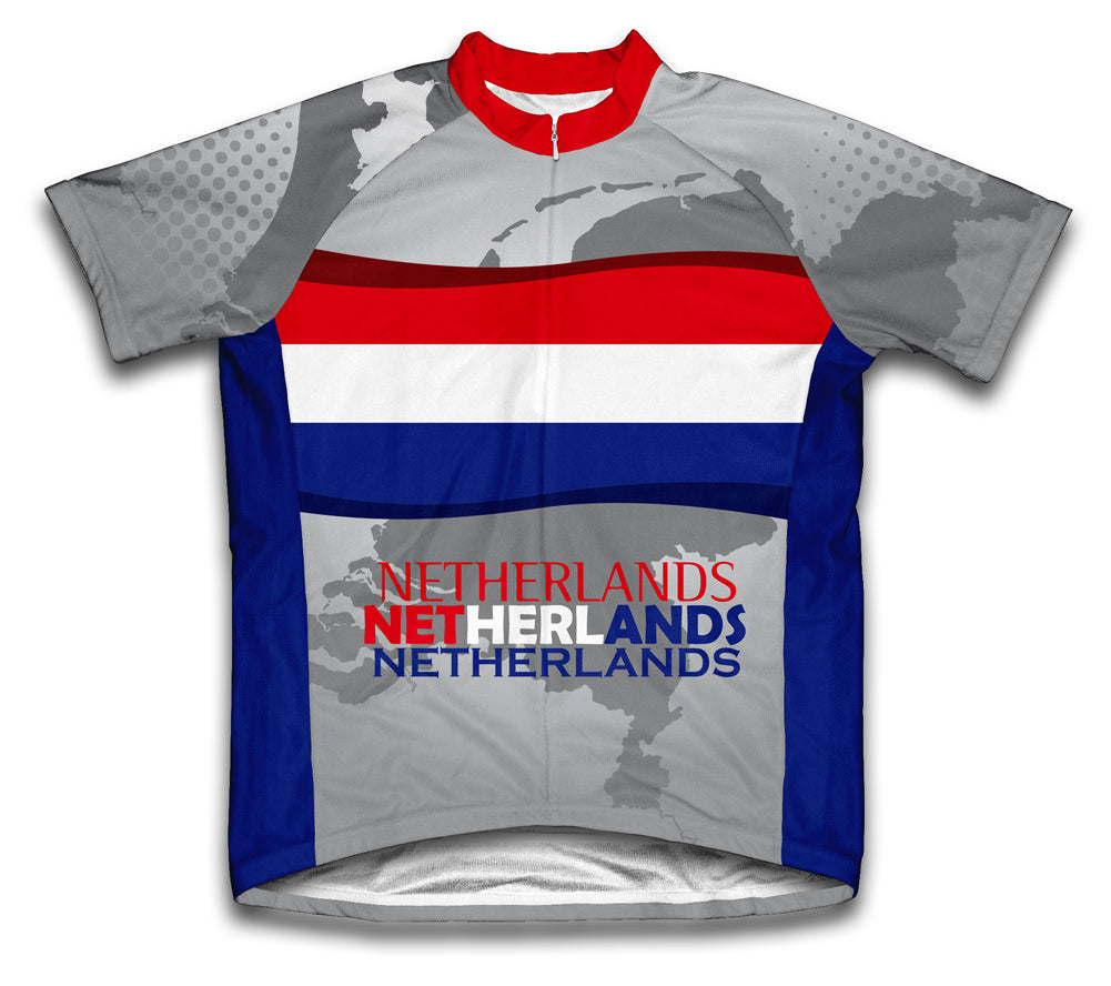 Netherlands Short Sleeve Cycling Jersey for Men and Women