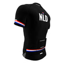 Netherlands Black CODE Short Sleeve Cycling PRO Jersey for Men and Women