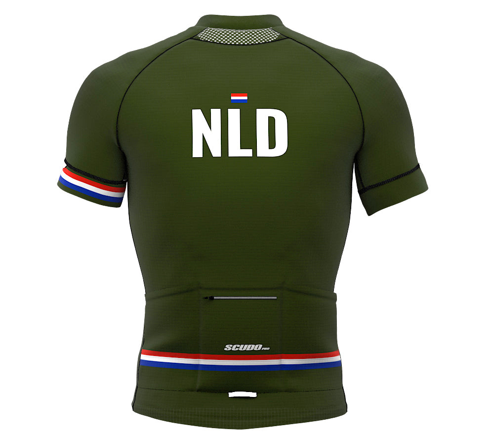 Netherlands Green CODE Short Sleeve Cycling PRO Jersey for Men and Women