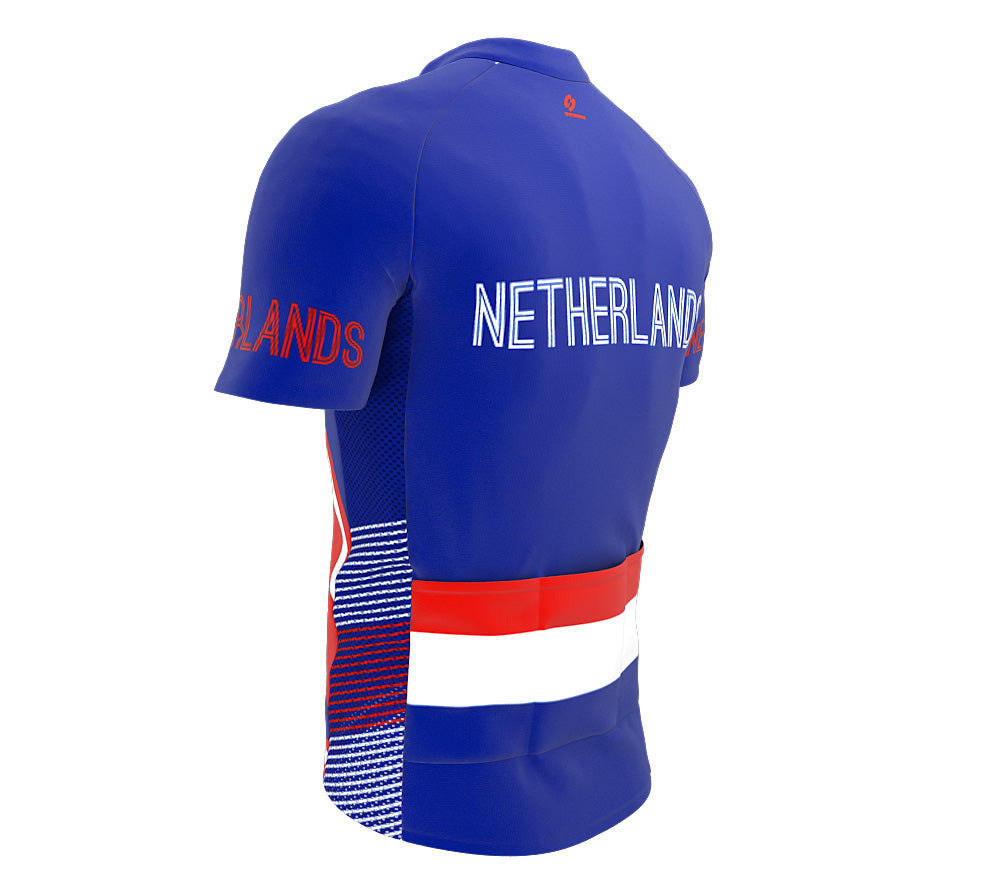 Netherlands  Full Zipper Bike Short Sleeve Cycling Jersey