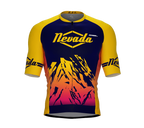 ScudoPro Pro-Elite Short Sleeve Cycling Jersey Nevada USA State Icon landmark symbol identity  | Men and Women