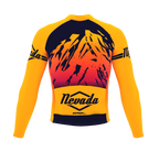 ScudoPro Pro Thermal Long Sleeve Cycling Jersey Nevada USA state Icon landmark identity  | Men and Women