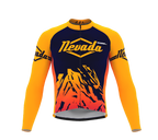 ScudoPro Pro Thermal Long Sleeve Cycling Jersey Nevada USA state Icon landmark identity  | Men and Women