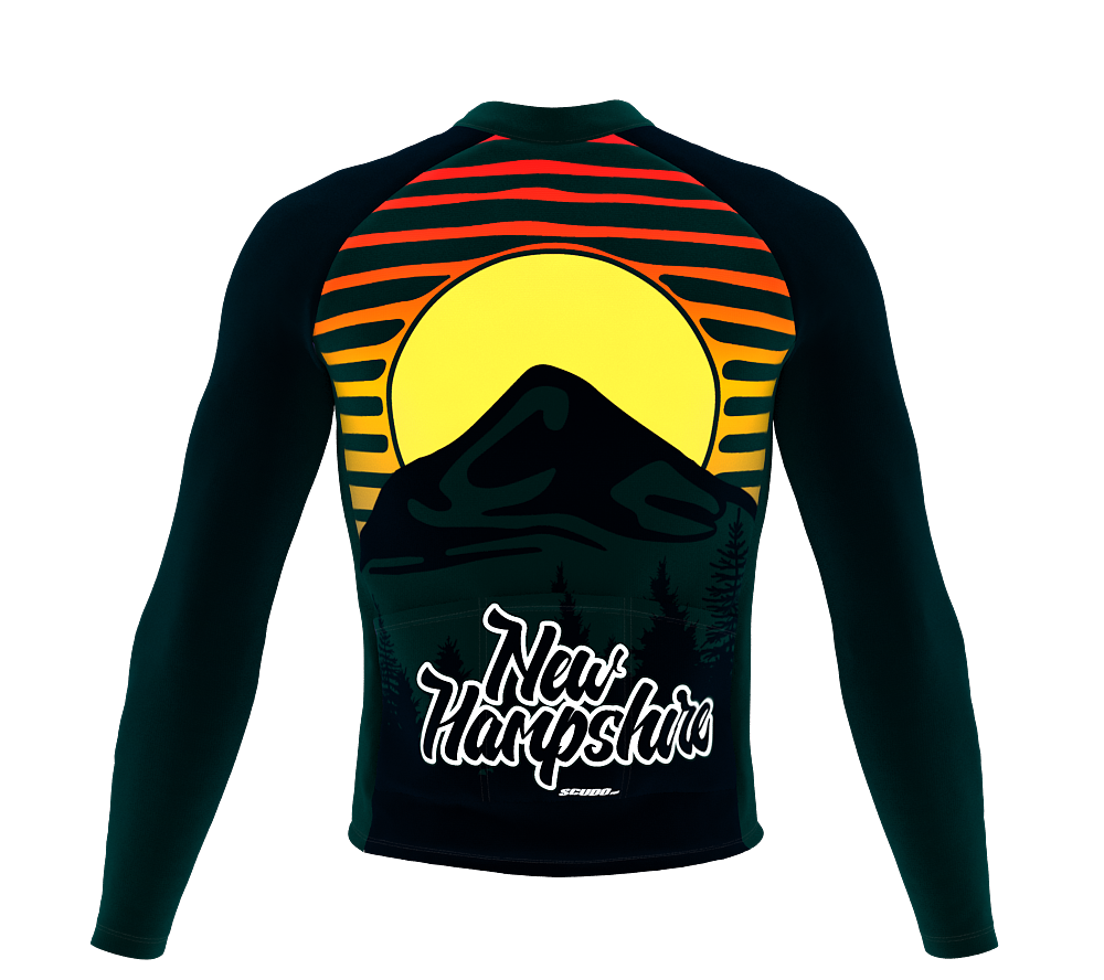 ScudoPro Pro Thermal Long Sleeve Cycling Jersey New Hampshire USA state Icon landmark identity  | Men and Women