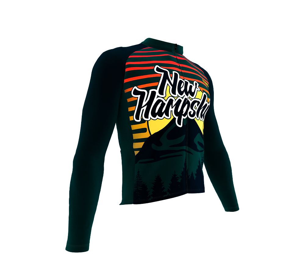 ScudoPro Pro Thermal Long Sleeve Cycling Jersey New Hampshire USA state Icon landmark identity  | Men and Women