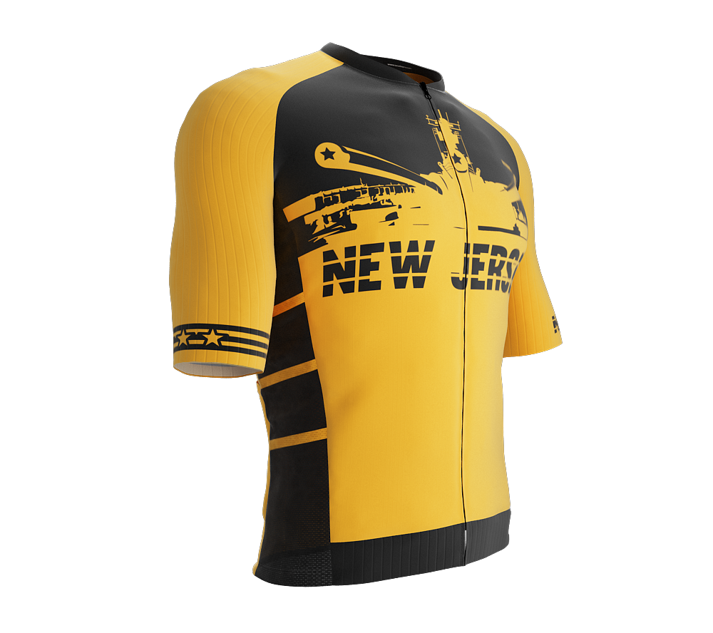 ScudoPro Pro-Elite Short Sleeve Cycling Jersey New Jersey USA State Icon landmark symbol identity  | Men and Women