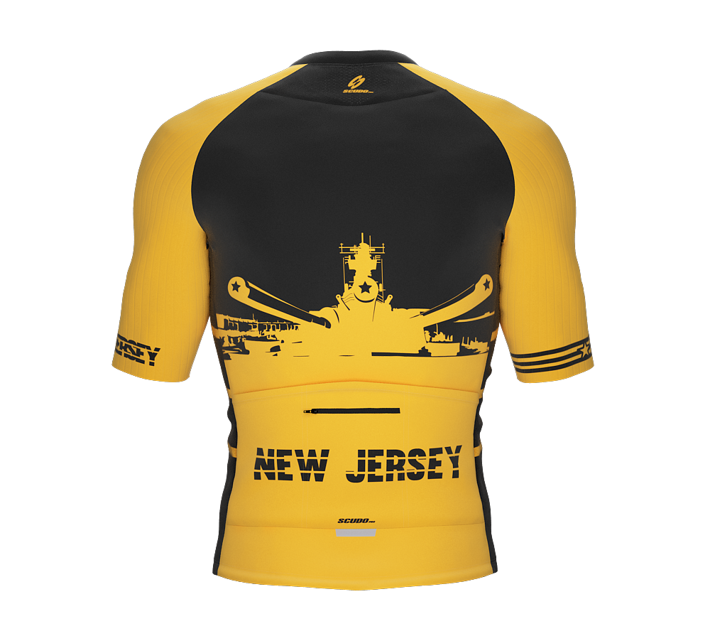 ScudoPro Pro-Elite Short Sleeve Cycling Jersey New Jersey USA State Icon landmark symbol identity  | Men and Women