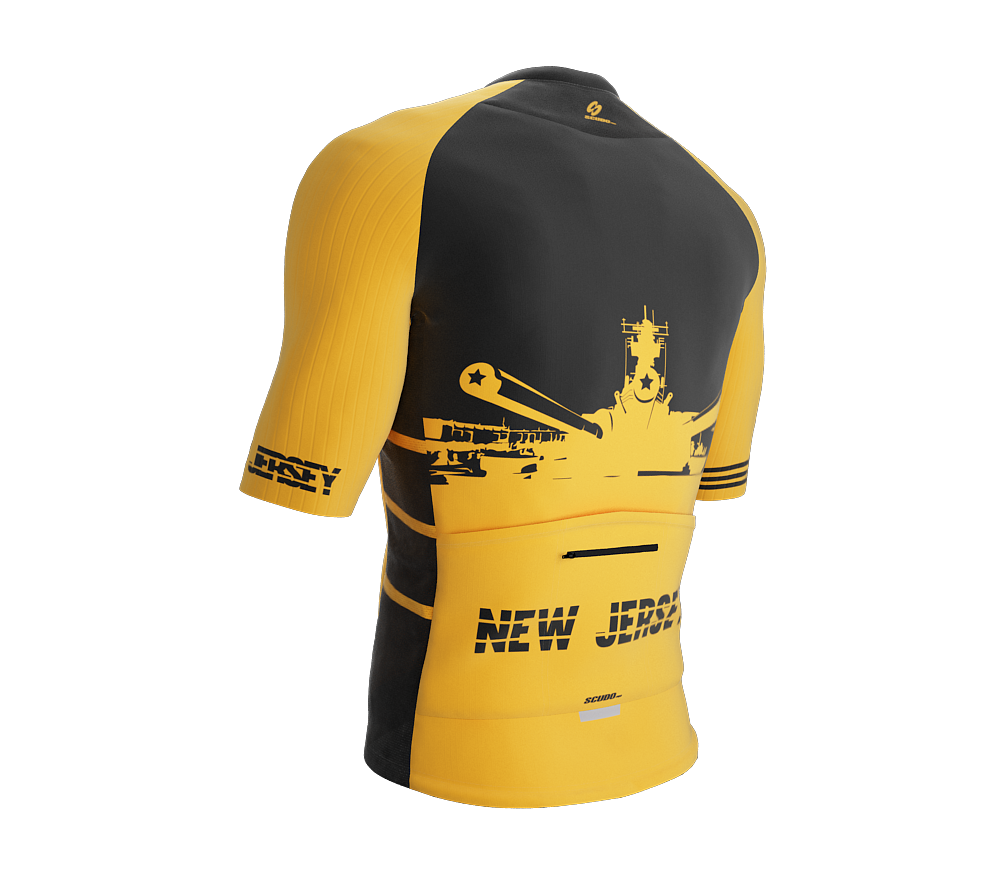 ScudoPro Pro-Elite Short Sleeve Cycling Jersey New Jersey USA State Icon landmark symbol identity  | Men and Women
