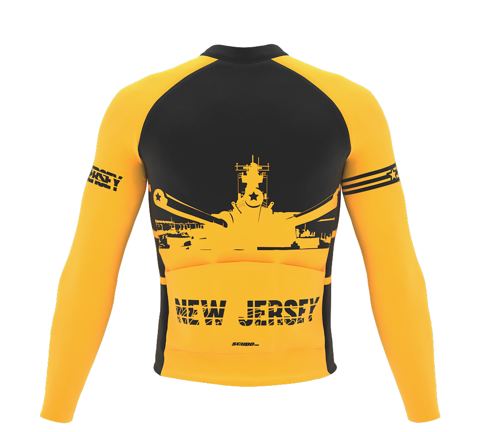 ScudoPro Pro Thermal Long Sleeve Cycling Jersey New Jersey USA state Icon landmark identity  | Men and Women
