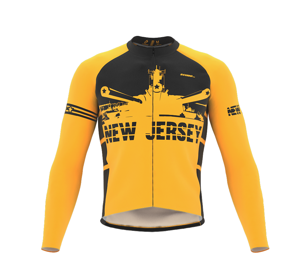 ScudoPro Pro Thermal Long Sleeve Cycling Jersey New Jersey USA state Icon landmark identity  | Men and Women
