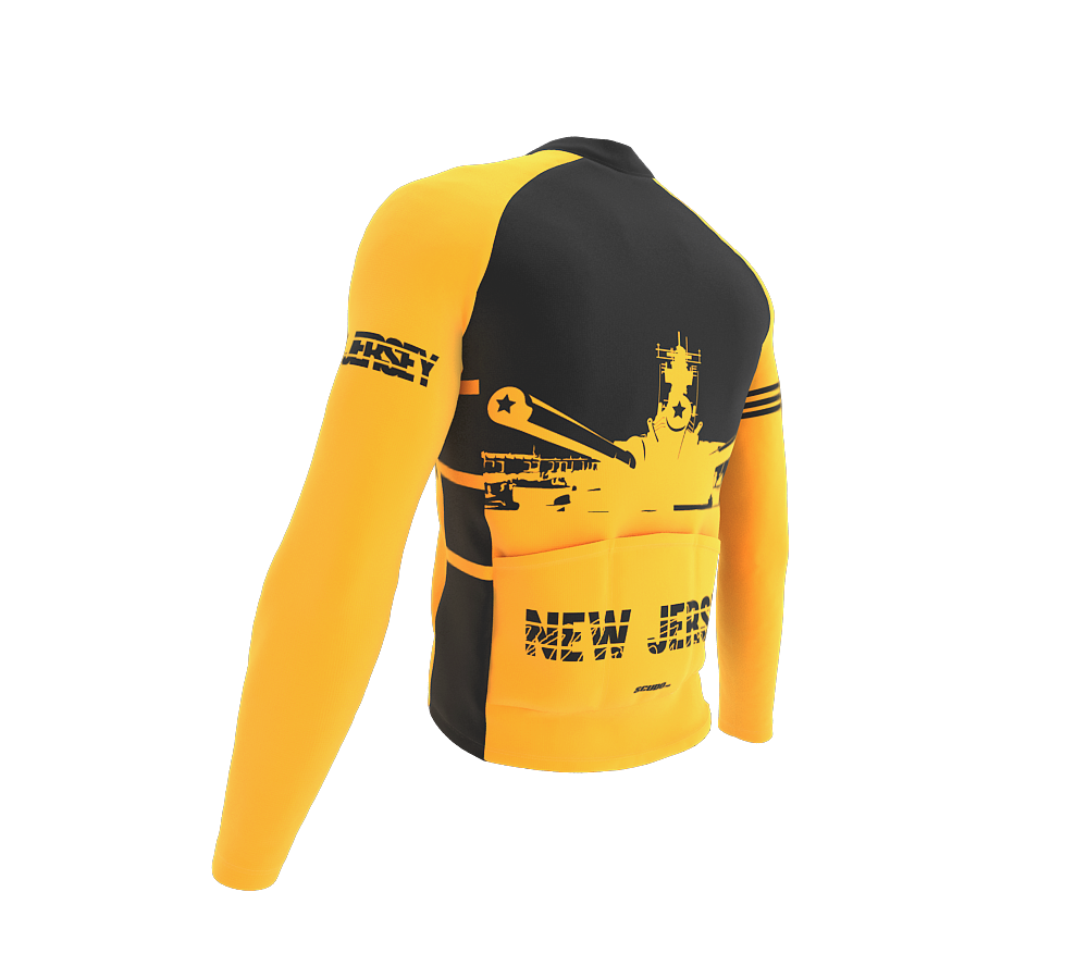 ScudoPro Pro Thermal Long Sleeve Cycling Jersey New Jersey USA state Icon landmark identity  | Men and Women