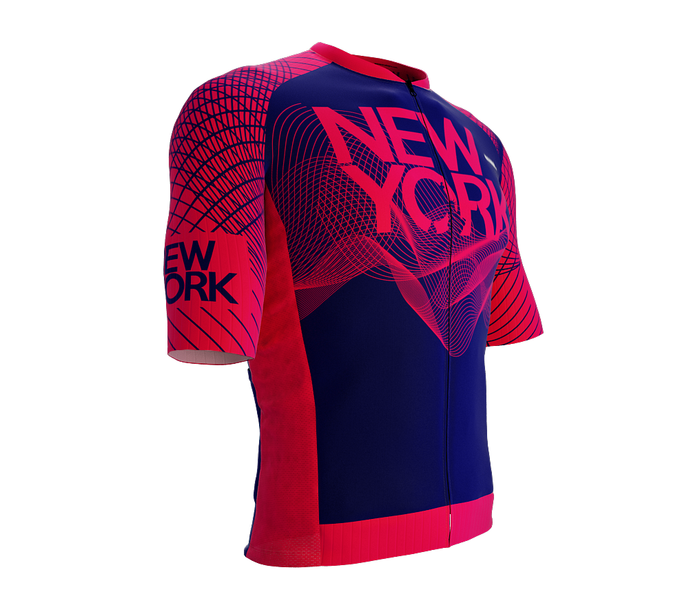 ScudoPro Pro-Elite Short Sleeve Cycling Jersey New York USA State Icon landmark symbol identity  | Men and Women