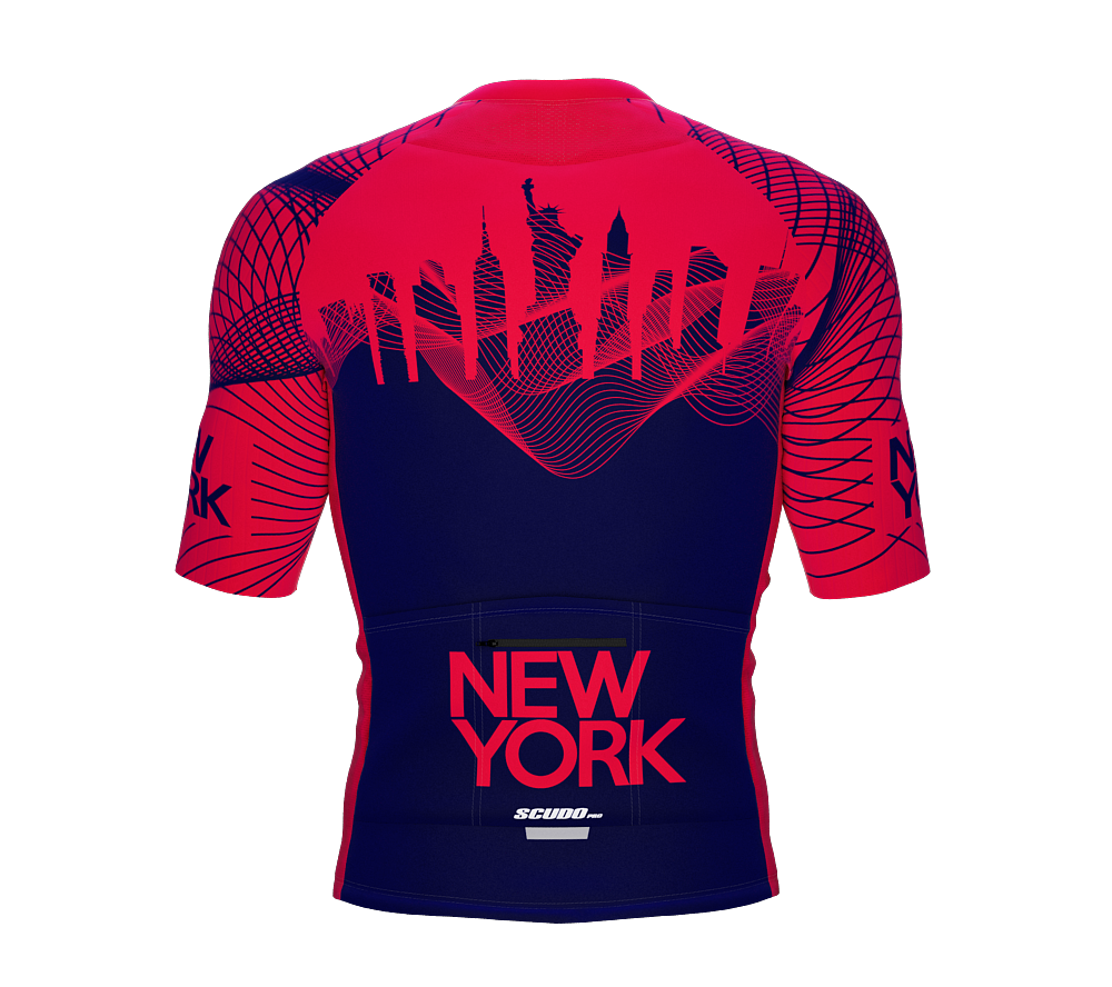 ScudoPro Pro-Elite Short Sleeve Cycling Jersey New York USA State Icon landmark symbol identity  | Men and Women
