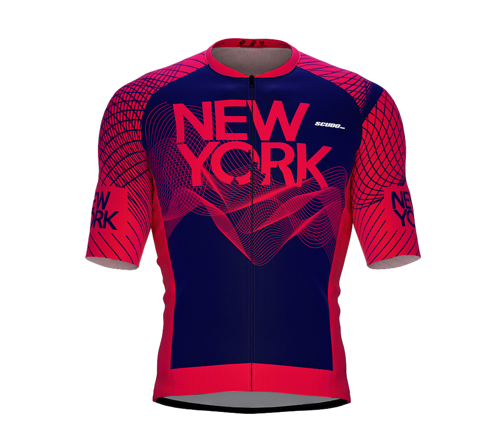 ScudoPro Pro-Elite Short Sleeve Cycling Jersey New York USA State Icon landmark symbol identity  | Men and Women