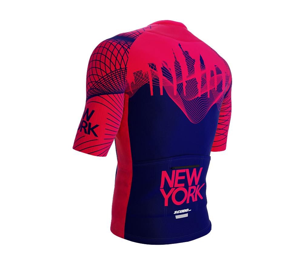 ScudoPro Pro-Elite Short Sleeve Cycling Jersey New York USA State Icon landmark symbol identity  | Men and Women