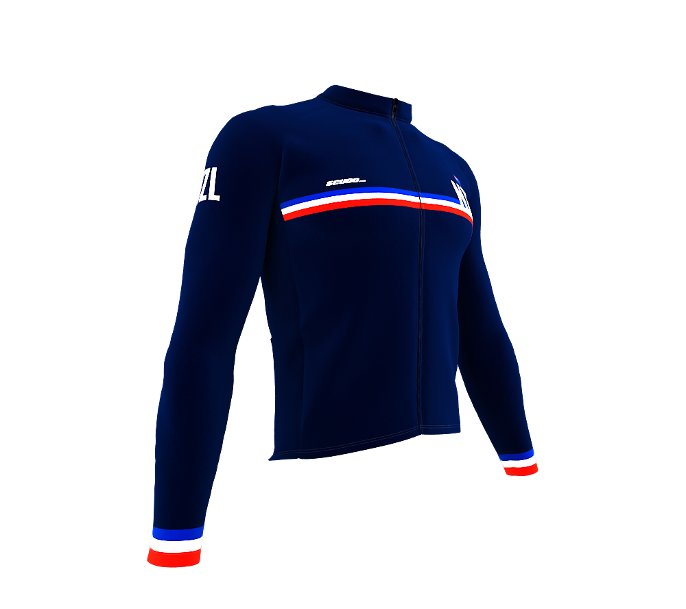 ScudoPro Pro Thermal Long Sleeve Cycling Jersey Country CODE New Zealand Blue | Men and Women
