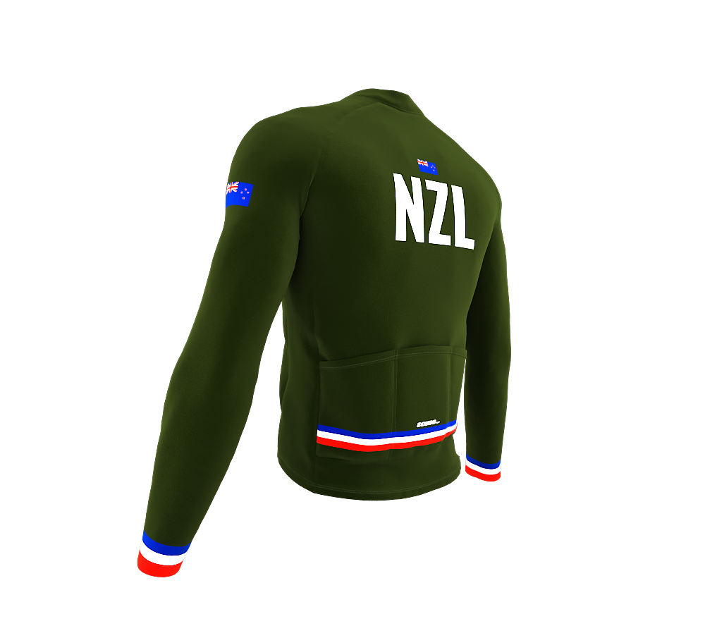 ScudoPro Pro Thermal Long Sleeve Cycling Jersey Country CODE New Zealand Green | Men and Women