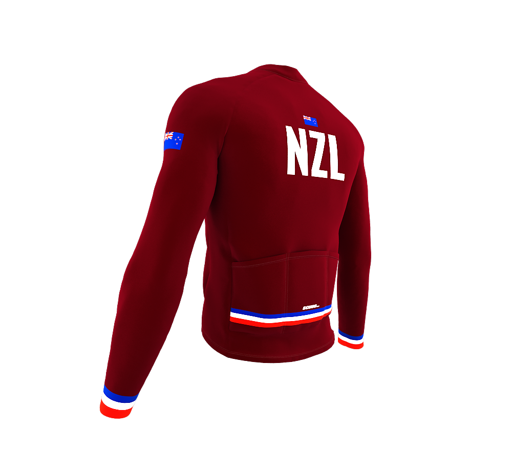 ScudoPro Pro Thermal Long Sleeve Cycling Jersey Country CODE New Zealand Vine | Men and Women