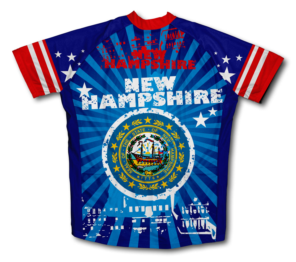 New Hampshire Short Sleeve Cycling Jersey for Men and Women