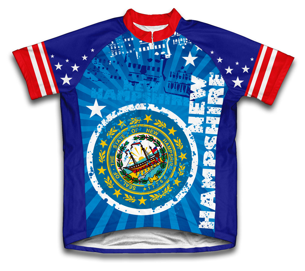 New Hampshire Short Sleeve Cycling Jersey for Men and Women