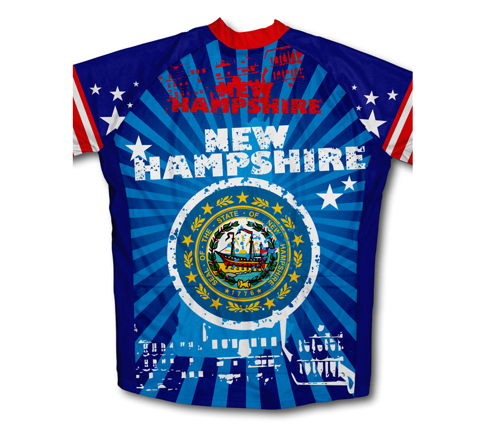 New Hampshire Short Sleeve Cycling Jersey for Men and Women