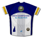 New Hampshire Flag Short Sleeve Cycling Jersey for Men and Women