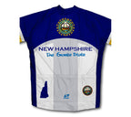 New Hampshire Flag Short Sleeve Cycling Jersey for Men and Women