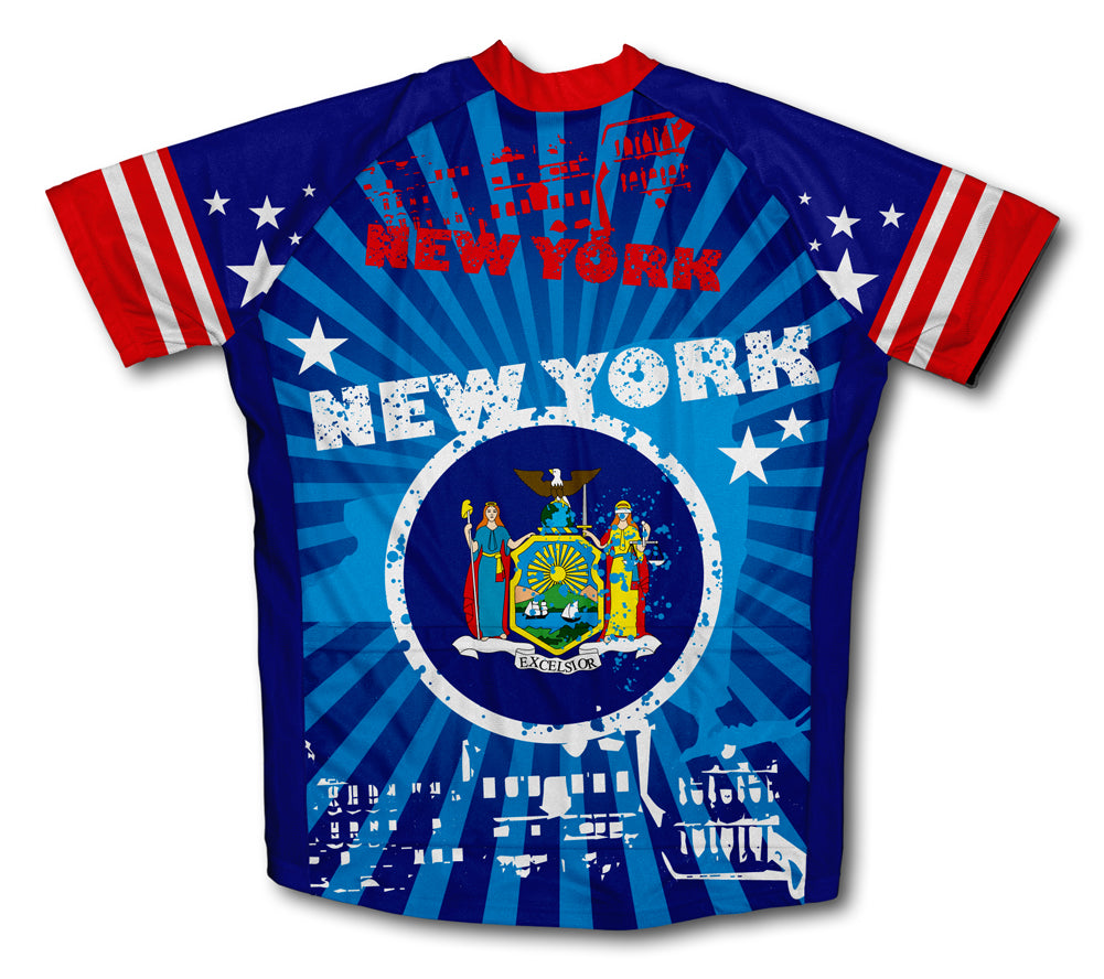 New York Short Sleeve Cycling Jersey for Men and Women
