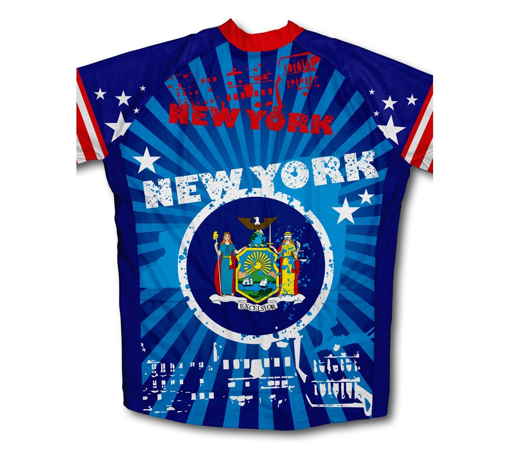 New York Short Sleeve Cycling Jersey for Men and Women