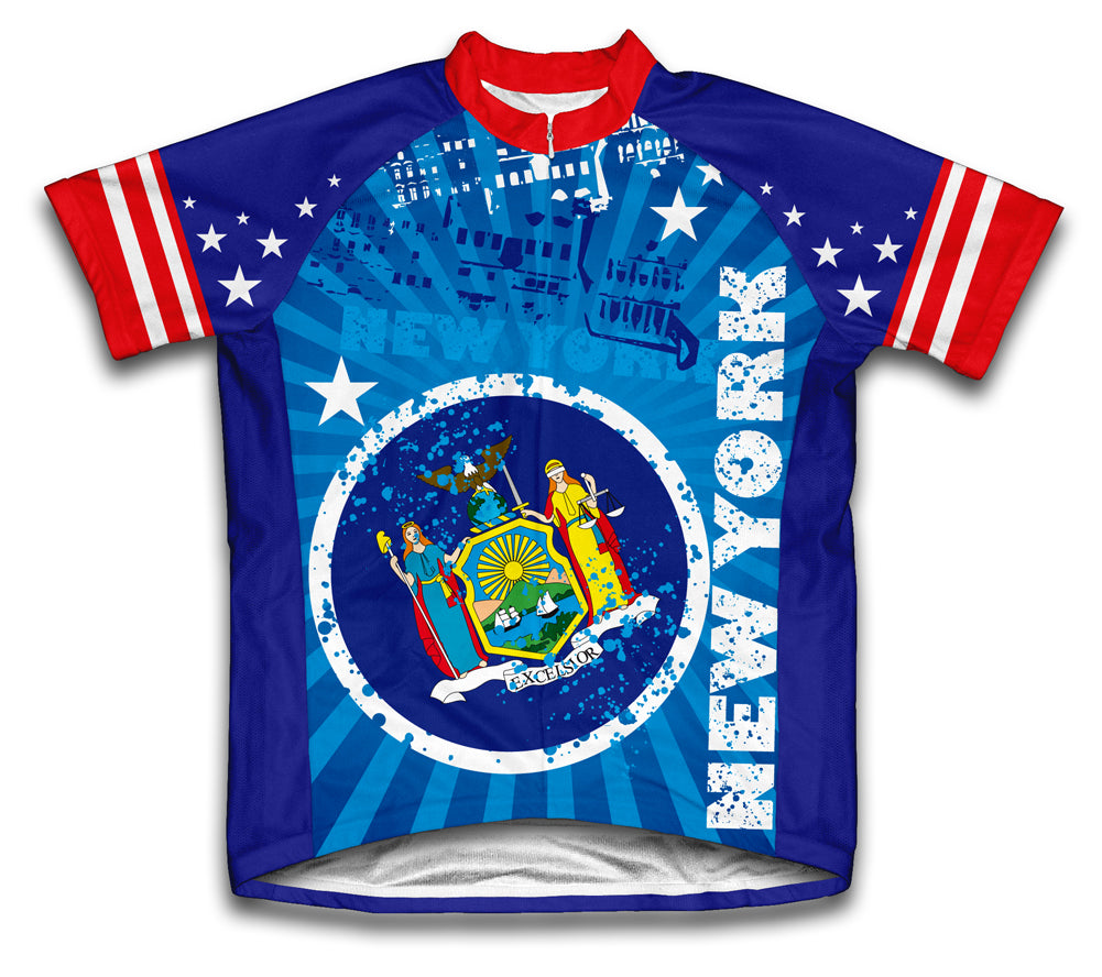 New York Short Sleeve Cycling Jersey for Men and Women